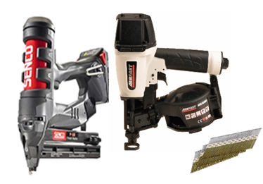 Pneumatic nailers and nails (Photo: Business Wire)
