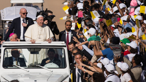 Pope Francis Delivers Historic Mass for 180,000 Catholics in The United Arab Emirates (Photo: AETOSW ... 