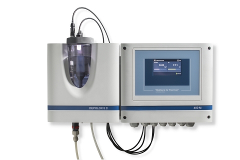 The Depolox 400 M analyzer with illuminated flow cell. (Photo: Business Wire)