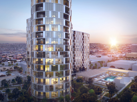 A panoramic exterior view of 2900 Wilshire and surrounding area. (Photo: Business Wire)