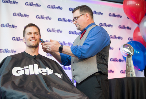 New England Patriots quarterback Tom Brady got his smoothest shave of the season, thanks to the grooming experts at Gillette on Thursday, Feb. 07, 2019 in Boston. (Photo: Gillette) 