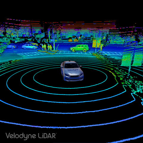 3D Point Cloud from the Velodyne Alpha Puck™, a lidar sensor specifically made for autonomous driving and advanced vehicle safety at highway speeds. (Photo: Business Wire)