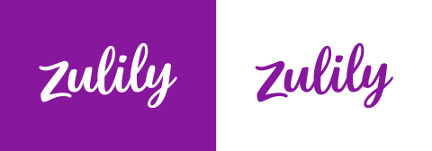 Primary and secondary Zulily logos, featuring the new brand's primary color, Discovery Purple.