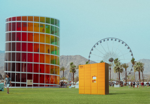 Amazon Lockers, for the first time ever, will be available as a convenient and secure delivery option for the Coachella Valley Music and Arts Festival from April 12-14 and April 19-21. (Photo: Business Wire)