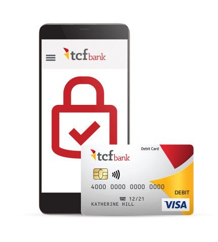 TCF Bank customers can easily lock and unlock debit cards from the convenience of their phones, computers or by visiting a branch or calling its contact center. (Photo: Business Wire)