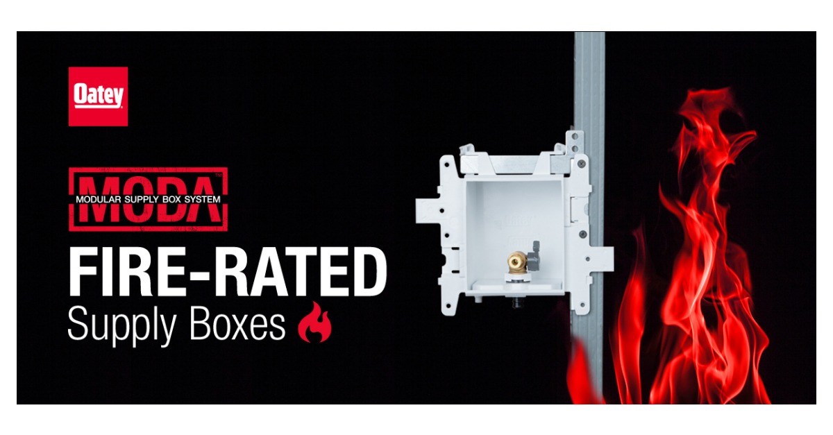 Oatey® MODA™ Modular Supply Box System Adds Fire Rated Applications to