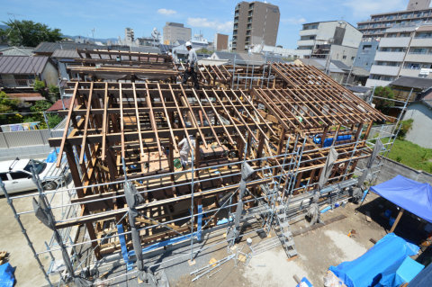 New Kyo-Machiya in construction (Photo: Business Wire)