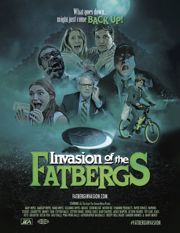 JEA's spoof horror movie trailer, 'Invasion of the Fatbergs,' warns customers to "think before they flush." (Photo: Business Wire)