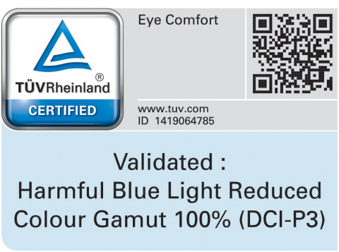 "Eye Comfort" certification logo for new mobile OLED display from Samsung (Graphic: Business Wire)