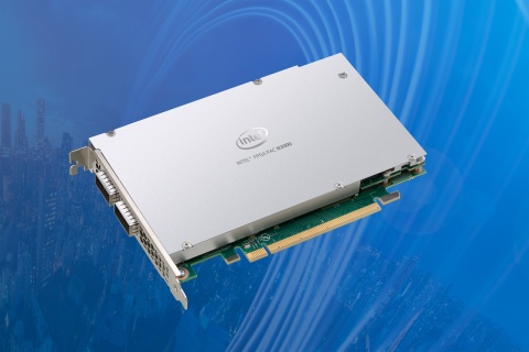 The Intel FPGA Programmable Acceleration Card N3000 is designed for communications service providers to enable 5G next-generation core and virtualized radio access network solutions. Intel Corporation introduced the Intel FPGA PAC N3000 at MWC 2019 in February 2019. (Credit: Intel Corporation)