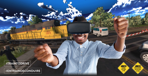New VR-based driver-training program allows you to get behind the "wheel" to test your rail-safety knowledge (Photo: Business Wire)