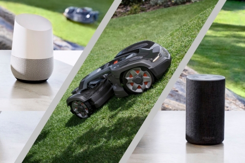 Husqvarna Automower 435X AWD is compatible with Amazon Alexa and Google Home (Photo: Business Wire)