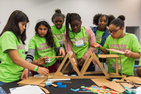 Middle-school students honed their problem-solving skills with ExxonMobil volunteers as part of the  ... 