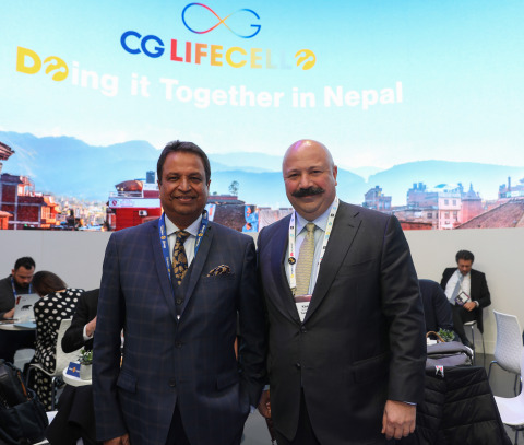 Lifecell Chairman Kaan Terzioglu and CG Corp Global Chairman Dr. Binod Chaudhary at the Mobile World ... 