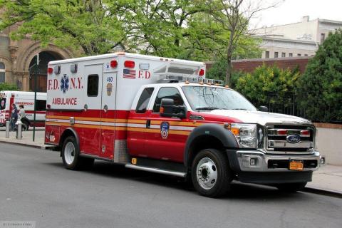 FDNY Wheeled Coach type I ambulance with idle reduction technology (Photo: Business Wire)