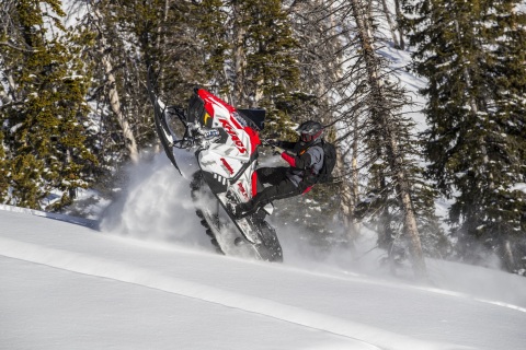 The new 2020 RMK® KHAOS® 155 is a true all-mountain sled for riders looking for the most playful, fun and most agile sled in all riding conditions. (Photo: Business Wire)