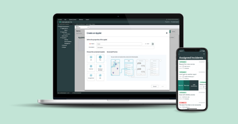 ServiceNow Mobile Studio lets anyone create native iOS and Android mobile apps quickly and easily in a “no-code” environment. (Graphic: Business Wire)