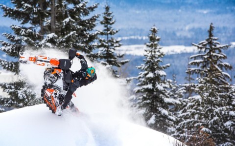 The new 2020 Timbersled RIOT features the industry's first 3" track. (Photo: Polaris Timbersled)