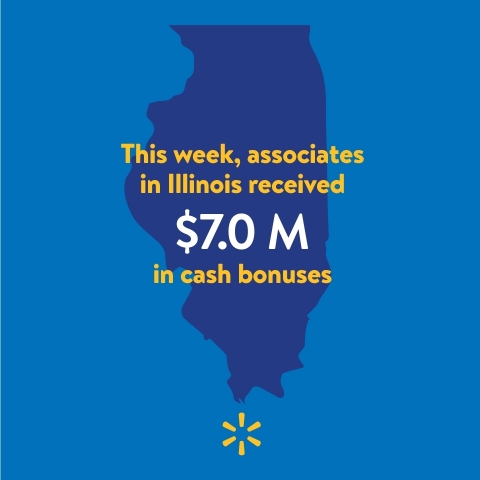 Walmart Illinois associates received $7M in bonuses. (Graphic: Business Wire)