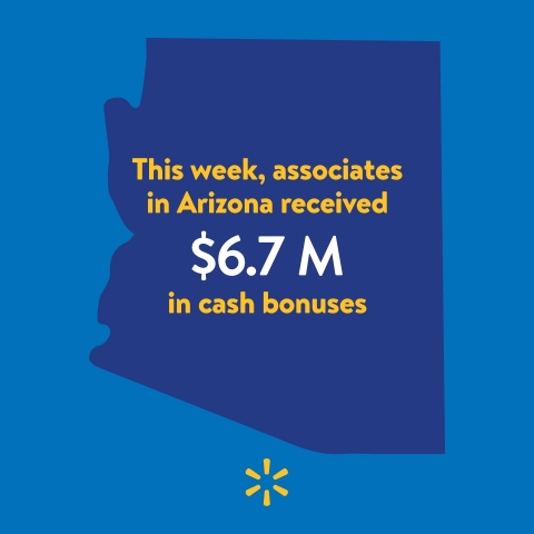 Walmart Arizona associates received $6.7M in bonuses. (Graphic: Business Wire)