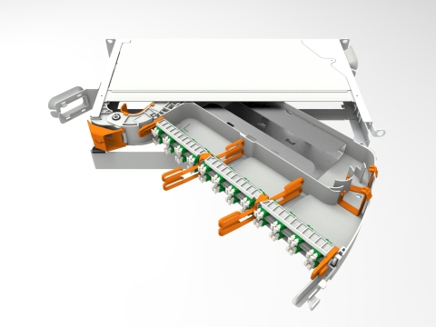 CommScope's MFPS fiber optic panel with LC duplex adapters. (Photo: Business Wire)