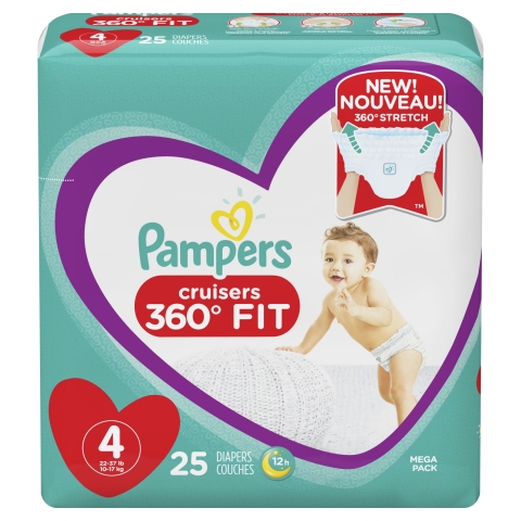 New Pampers Cruisers 360 FIT revolutionizes diaper changes with no tapes and an all-around stretchy waistband designed to adapt to every wild move babies make. (Photo: Business Wire)