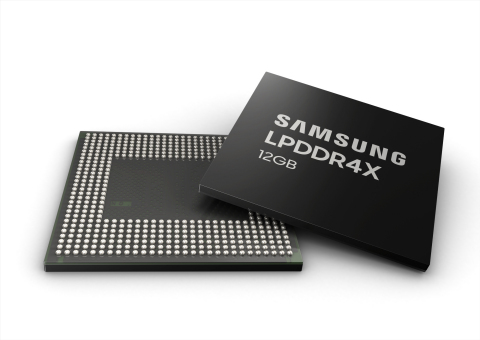Samsung Electronics 12GB LPDDR4X memory package (Photo: Business Wire)