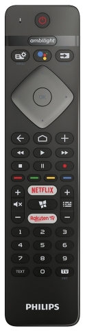 Rakuten TV's button on Philips remote control. (Photo: RAKUTEN TV)