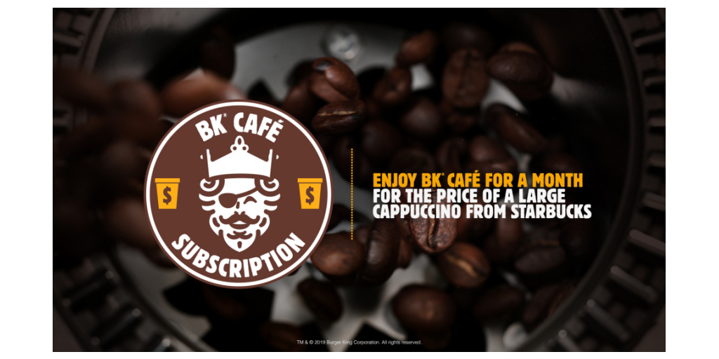 Off The Menu: Burger King rolls out coffee subscription; month of coffee  for $5 