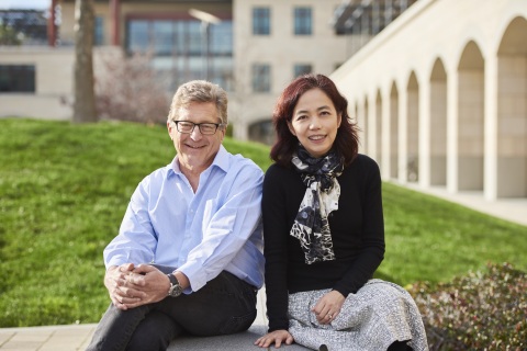 John Etchemendy and Fei-Fei Li will be directing the new Stanford Institute for Human-Centered Artificial Intelligence. (Image credit: Drew Kelly)