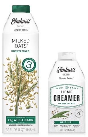 Elmhurst® 1925, maker of simple, nutritious and incredibly delicious plant-based nut and grain milks, today launched Original Unsweetened Hemp Creamer and Unsweetened Milked Oats™. (Photo: Business Wire)