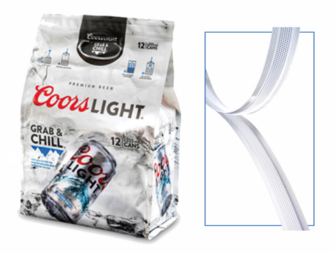 The Molson Coors 12-Pack Cooler Bag by Bemis Company features the EASY-LOCK by APLIX® closure system ... 