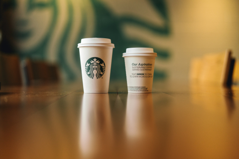 Starbucks customers in New York, San Francisco, Seattle, Vancouver and London will help test new Greener Cups that will be both recyclable and compostable in those municipalities’ facilities. Starbucks will choose the cup technologies from NextGen Cup Challenge winners announced earlier this month, working with expertise and support from the NextGen Consortium. (Photo: Business Wire)