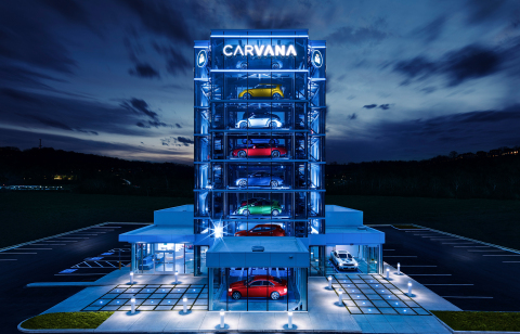 Carvana debuts its newest Car Vending Machine in Pittsburgh; the second in Pennsylvania and the 16th in the U.S. Carvana's newest Car Vending Machine stands eight stories high, and holds up to 27 vehicles. (Photo: Business Wire)