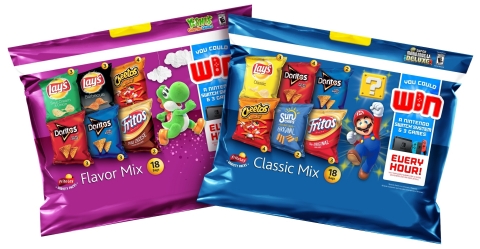 Nintendo is teaming up with Frito-Lay to add superstar characters from some of its hit Nintendo Switch games to the in-store packaging of various Frito-Lay Variety Packs. (Photo: Business Wire)