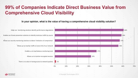 Nearly all respondents (99 percent) identified a direct link between comprehensive network visibility and business value. (Graphic: Business Wire)