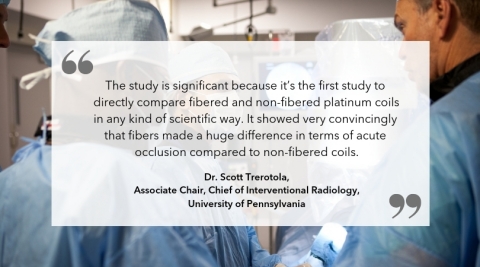 Dr. Scott Trerotola on the study "Fibered versus non-fibered coils: comparison in a swine model." (G ... 