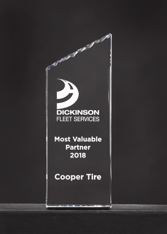 Cooper Tire has been named Most Valuable Partner of the Year by Dickinson Fleet Services. Cooper sup ... 