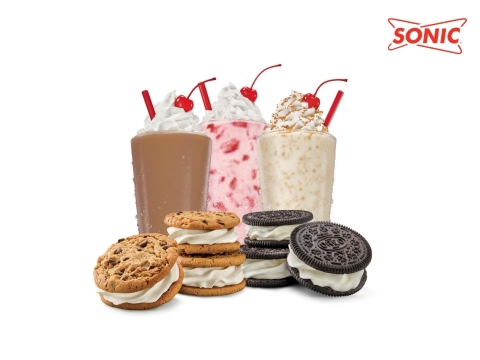 For SONIC Nights, Half-price Shakes are back and new Real Ice Cream Cookie Sandwiches will be available for $1.49 after 8 p.m. at SONIC. (Photo: Business Wire)