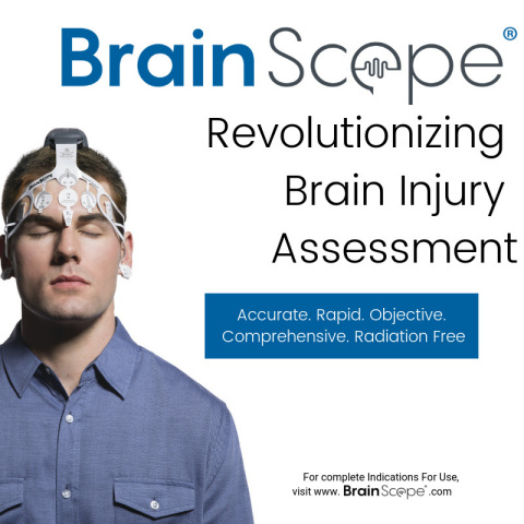 BrainScope®, a medical neuro-technology company focused on concussion and mild traumatic brain injury (mTBI) assessment. (Photo: Business Wire)