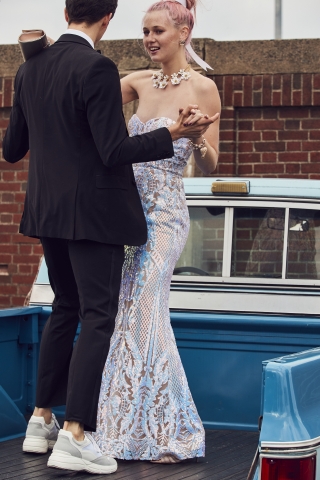 Make this prom unforgettable with Macy’s incredible selection of fashion-forward gowns, accessories and beauty. Say Yes to the Prom sequin gown, $189 (Photo: Business Wire)