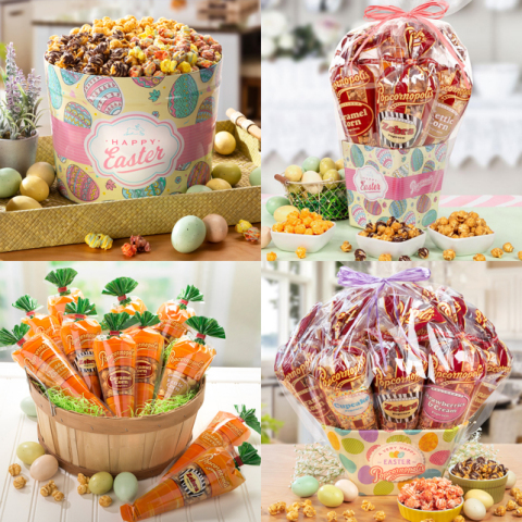 The family-owned and operated popcorn company is proud to offer newly designed Easter-themed gift ba ... 