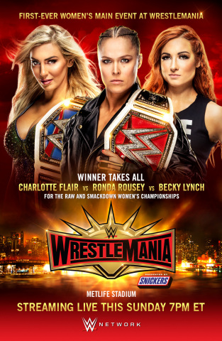 "Winner Takes All" at First-Ever Women's Main Event of WrestleMania® (Photo: Business Wire)