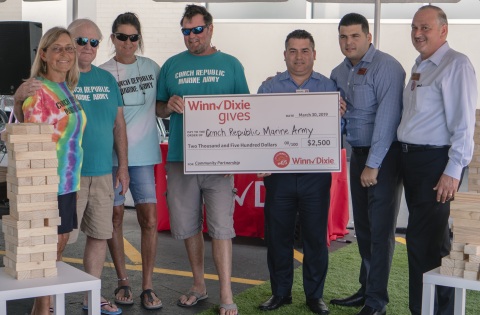 The Marathon Winn-Dixie held a community Giant Jenga Tournament for the chance to receive a $2,500 donation to a local charity of choice. (Photo: Business Wire)