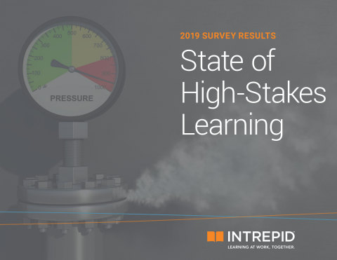 The executive summary of Intrepid’s “State of High-Stakes Learning” survey is available. To download your copy, as well as an infographic of the survey results, please visit https://news.intrepidlearning.com/learner-survey-high-stakes-learning.