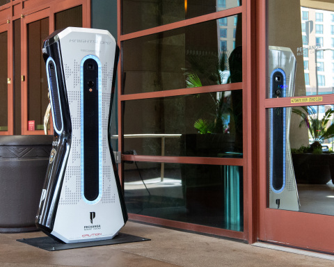 Knightscope K1 with new facial recognition technology outside Pechanga Resort Casino. (Photo: Business Wire)