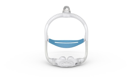 AirFit P30i nasal pillows tube-up CPAP mask, front view (Photo: Business Wire)