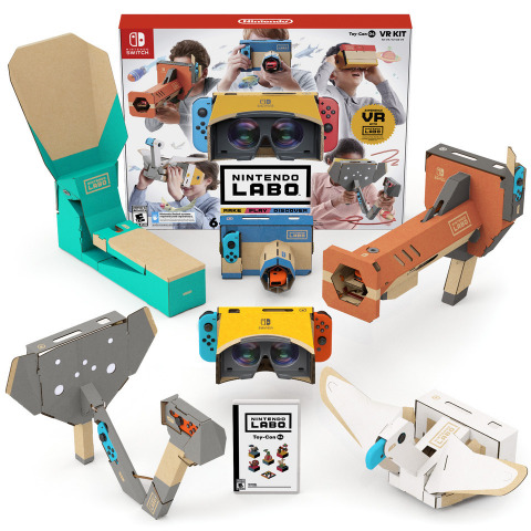 Available at a suggested retail price of $79.99, the complete Nintendo Labo: VR Kit, now available exclusively for the Nintendo Switch system, includes the Nintendo Switch software and materials to build all six Toy-Con projects - the Toy-Con VR Goggles, Toy-Con Blaster, Toy-Con Camera, Toy-Con Bird, Toy-Con Wind Pedal and Toy-Con Elephant - as well as a Screen Holder and other accessories. (Photo: Business Wire)