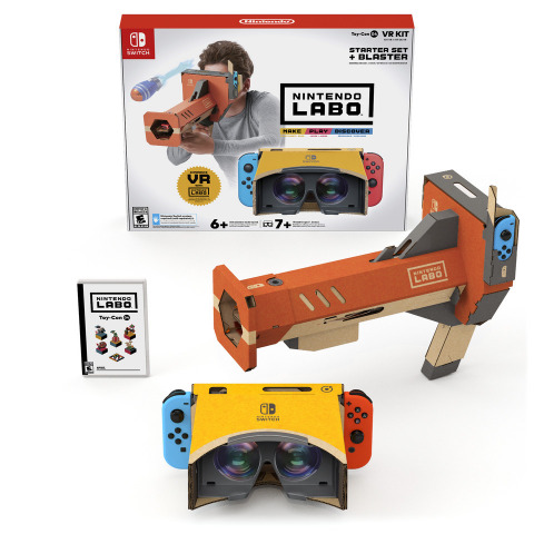 Available at a suggested retail price of only $39.99, the Nintendo Labo: VR Kit - Starter Set + Blaster, now available exclusively for the Nintendo Switch system, includes the Nintendo Switch software, plus all the components to build the Toy-Con VR Goggles and Toy-Con Blaster, as well as the Screen Holder and other accessories. The Starter Set is a great entry point into the world of Nintendo Labo VR. (Photo: Business Wire)