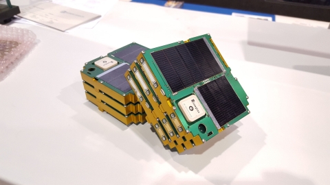 Alta Devices flexible gallium arsenide solar cells power the innovative ThinSat design (Photo: Busin ... 